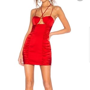 Majorelle red mini dress